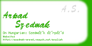 arpad szedmak business card